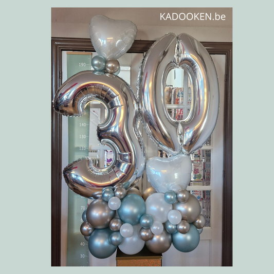 Ballonstuk met 2 cijfers - Medium Marquee