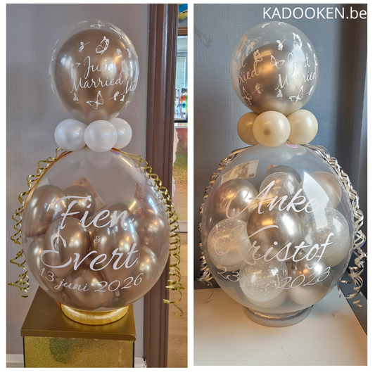 Geldballon/Geschenkballon Huwelijk - met eigen tekst