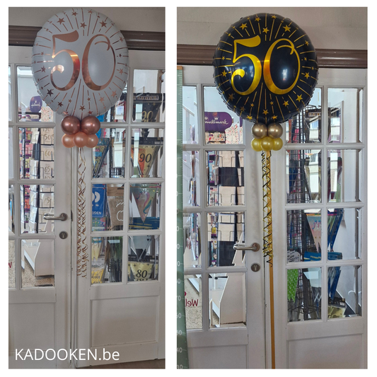 Folieballon inclusief helium - 50 jaar groot