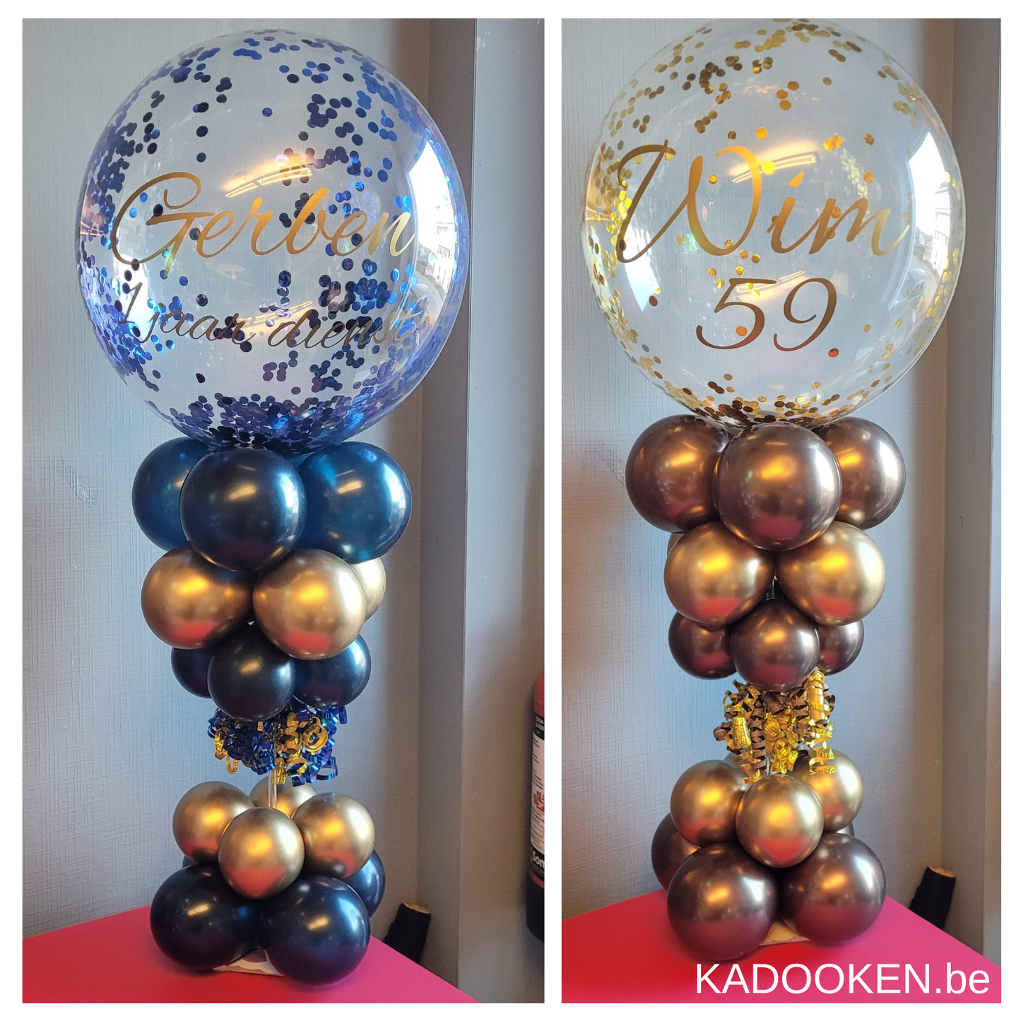 Tafelballon Confetti-bubble met eigen tekst