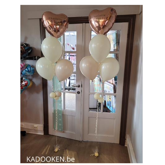 Ballonboeket met eigen tekst (prijs is voor 1 boeket!)