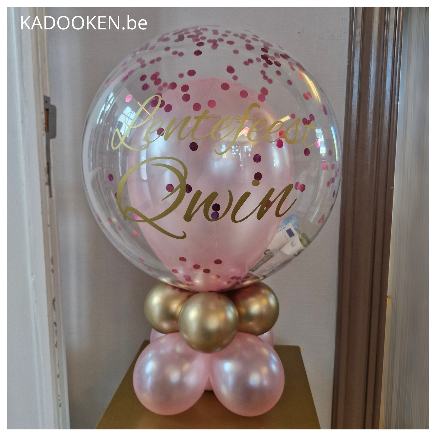 Bubble ballon met eigen tekst - Tafelmodel