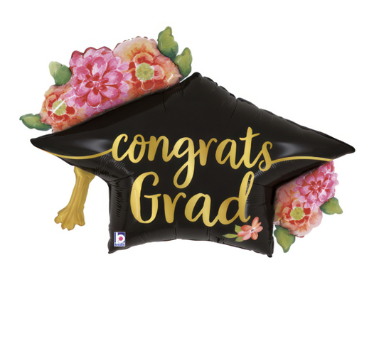 Folieballon Geslaagd - Congrats Grad Flowers