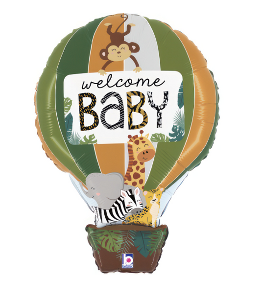 Folieballon Welcome Baby - Jungle Animals