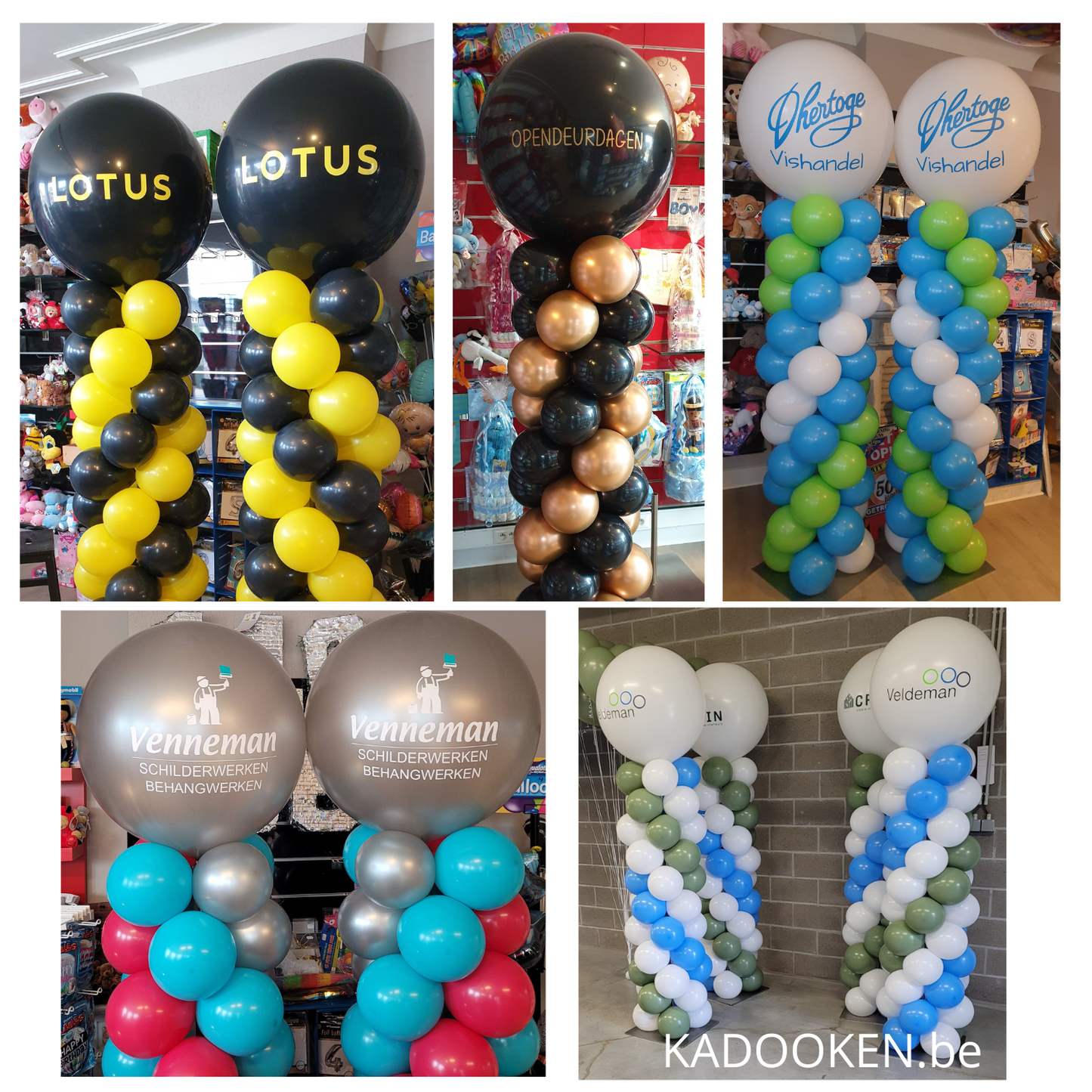Standaard ballonzuil met eigen tekst/logo