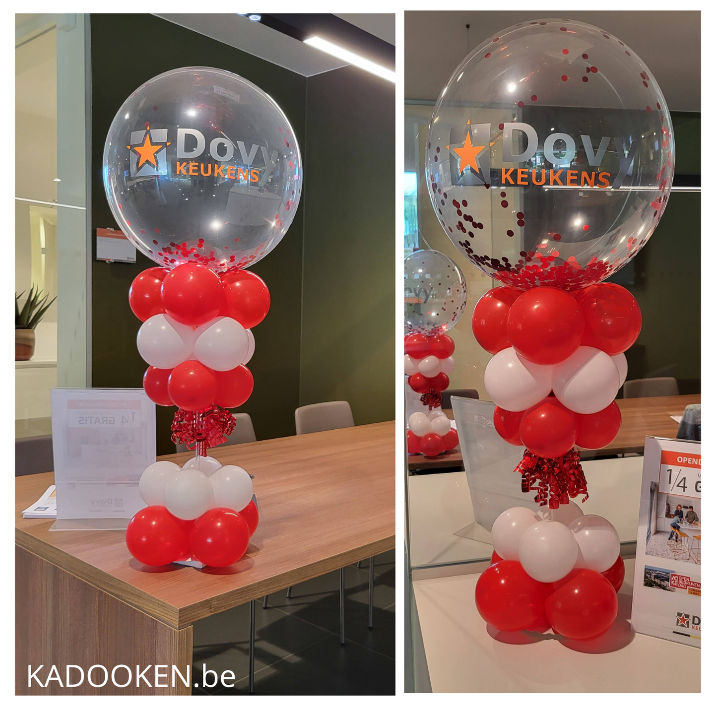 Tafelballon Confetti-bubble met eigen tekst/logo