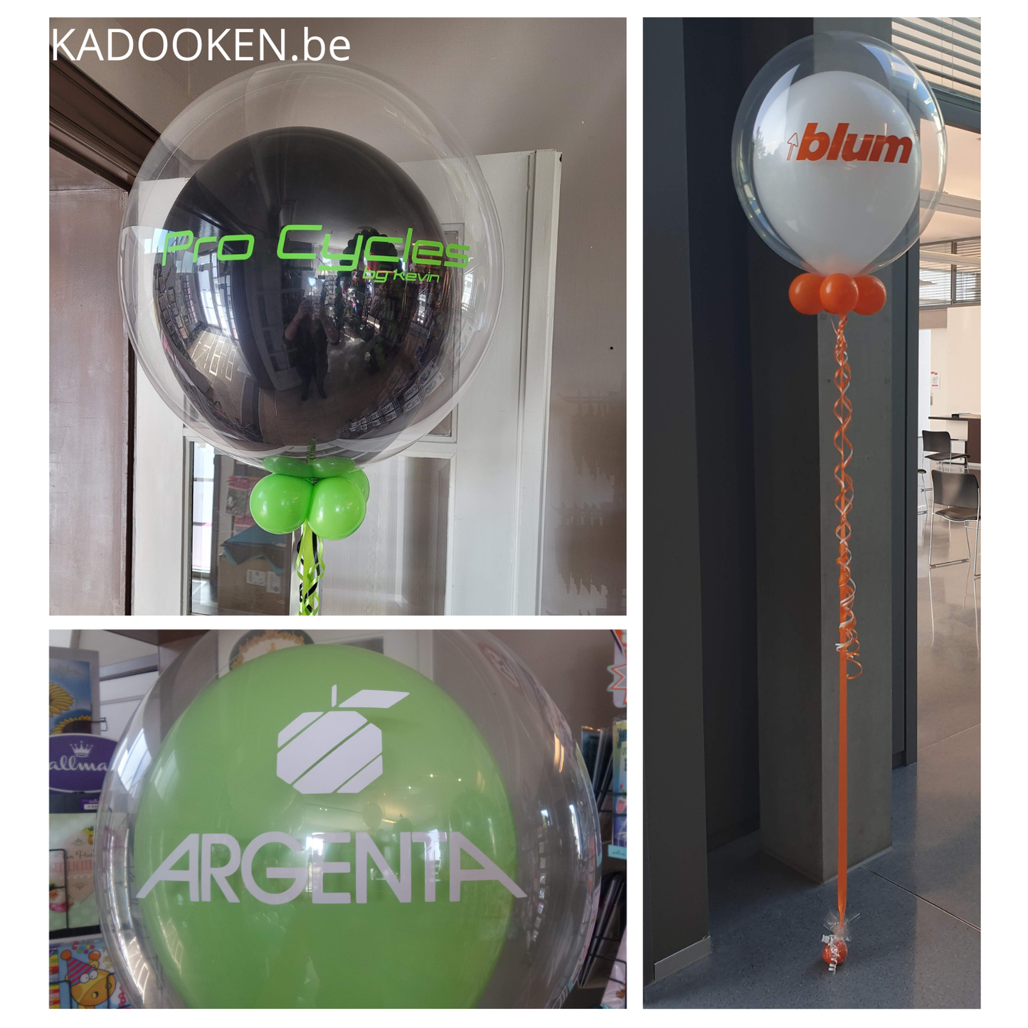 Standaard bubble heliumballon met eigen tekst/logo