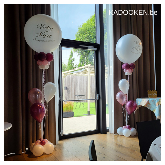 XL heliumballon met eigen tekst en extra afwerking