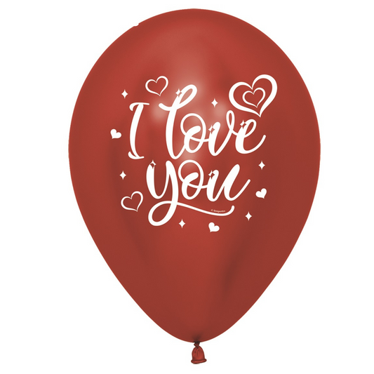 Heliumballon met 'I love You' print - vanaf 1 stuk
