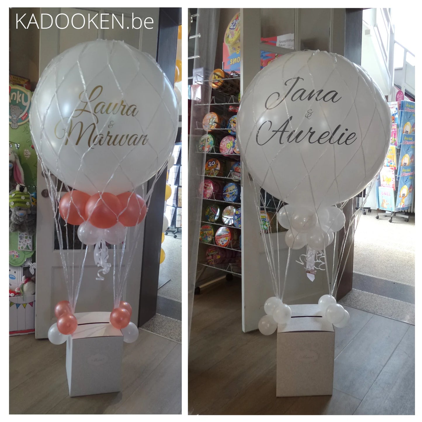 XL luchtballon met enveloppendoos en eigen tekst