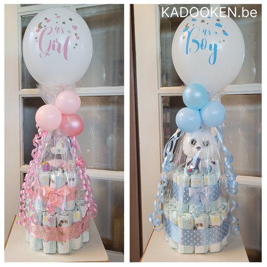 Pampertaart Small met standaard knuffel