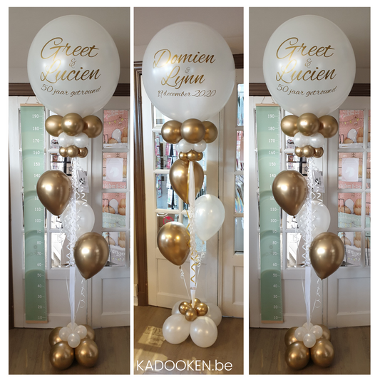 XL heliumballon met eigen tekst en extra afwerking