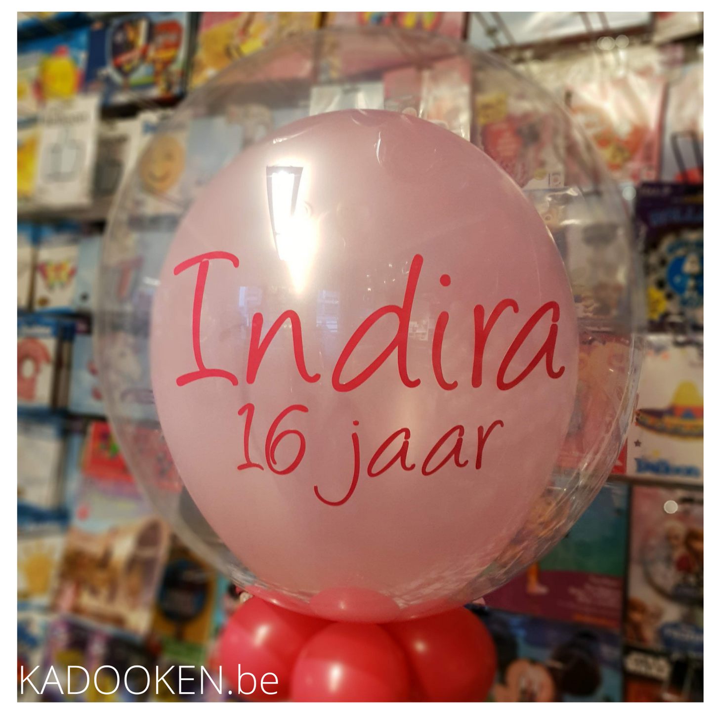 Standaard Bubble ballon met eigen tekst