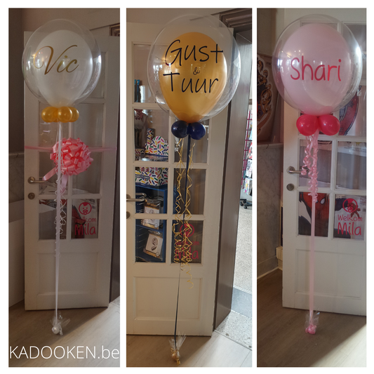 Standaard Bubble ballon met eigen tekst