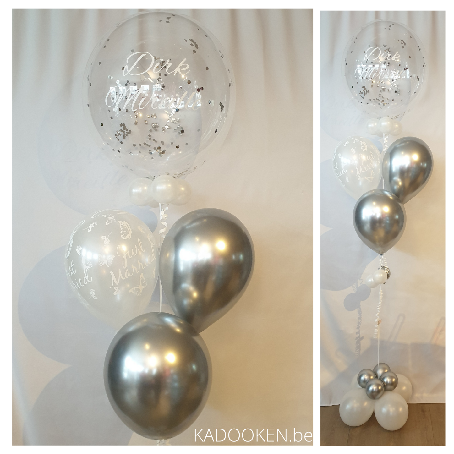 Bubble ballonboeket met eigen tekst