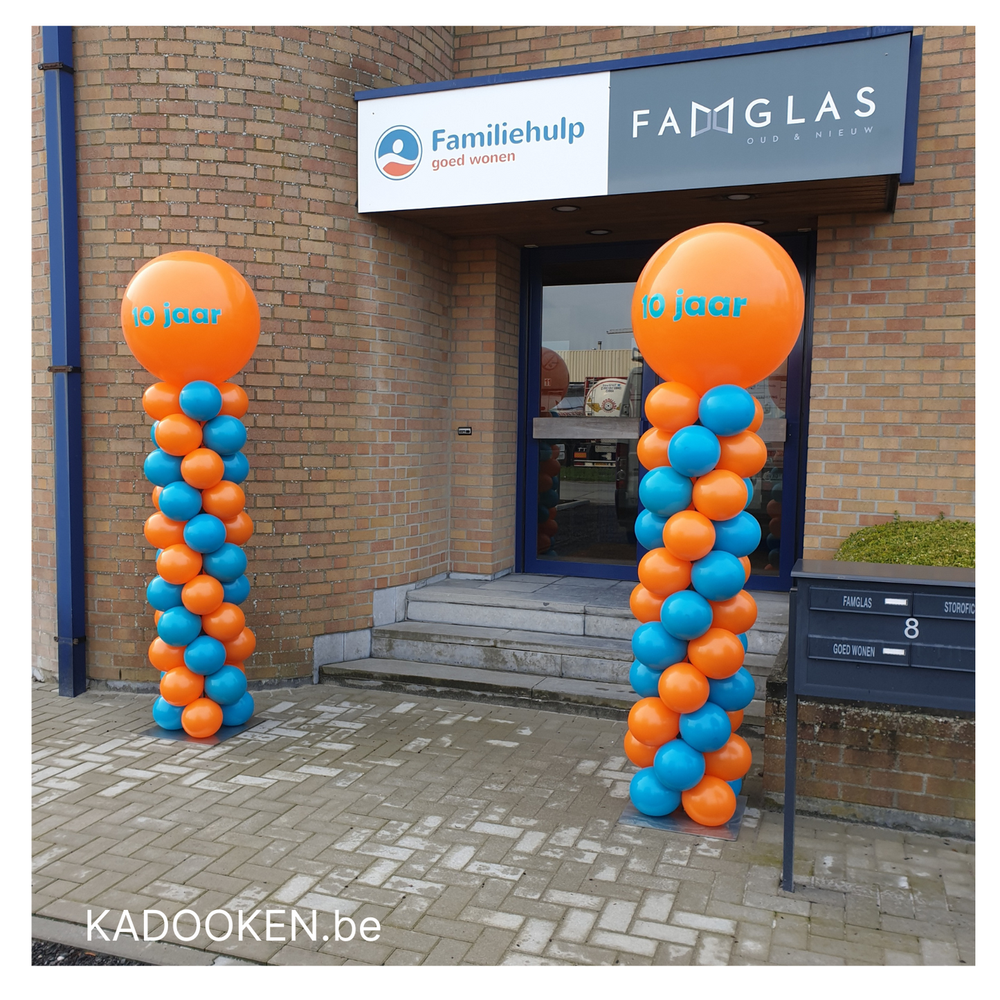 Standaard ballonzuil met eigen tekst/logo
