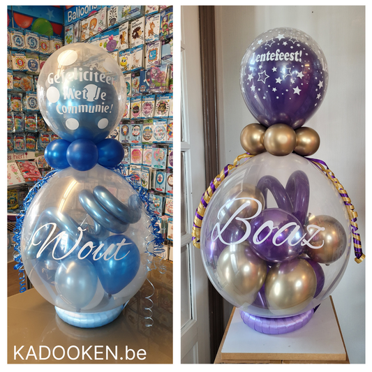 Geldballon/geschenkballon Communie met naam