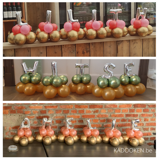 Vorm een naam met de mini-ballonletters - Prijs PER letter
