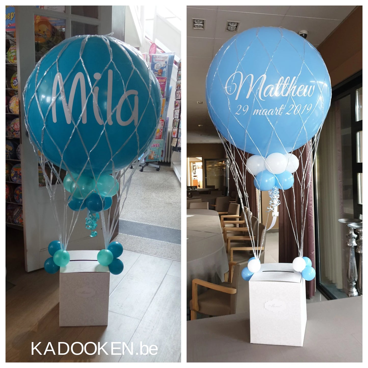 XL luchtballon met enveloppendoos en eigen tekst